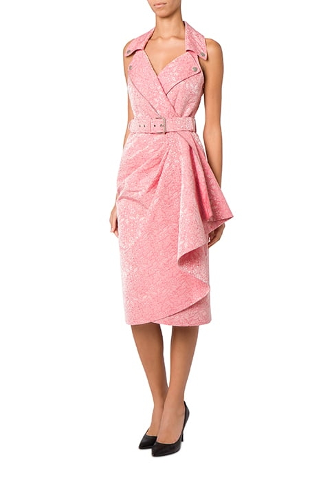 FLORAL JACQUARD DRESS PINK 1