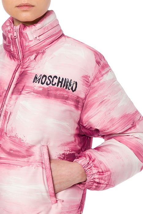 PAINTING NYLON DOWN JACKET PINK 4