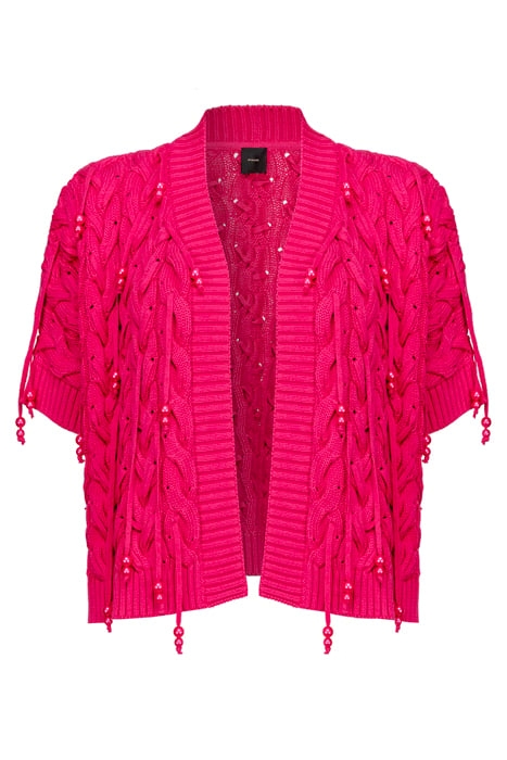 ARGILLA PONCHO MIX TRECCE E FETTUCCE RASPBERRY RED 1