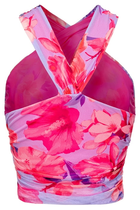 TENUE TOP RETINA STAMPA FIORI TROPICALI LILAC/PALE PINK/FUCH 2