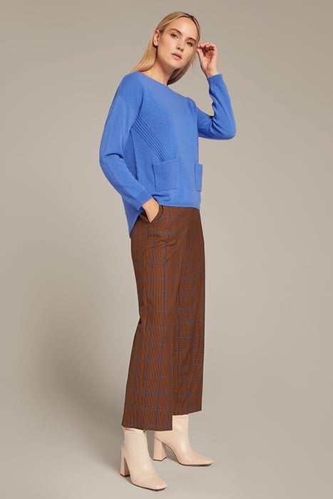 BOXY SWEATER WITH POCKETS BLUE 3