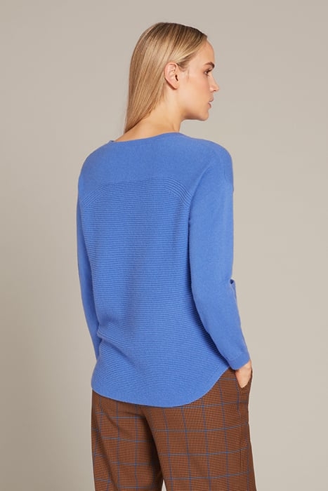 BOXY SWEATER WITH POCKETS BLUE 2
