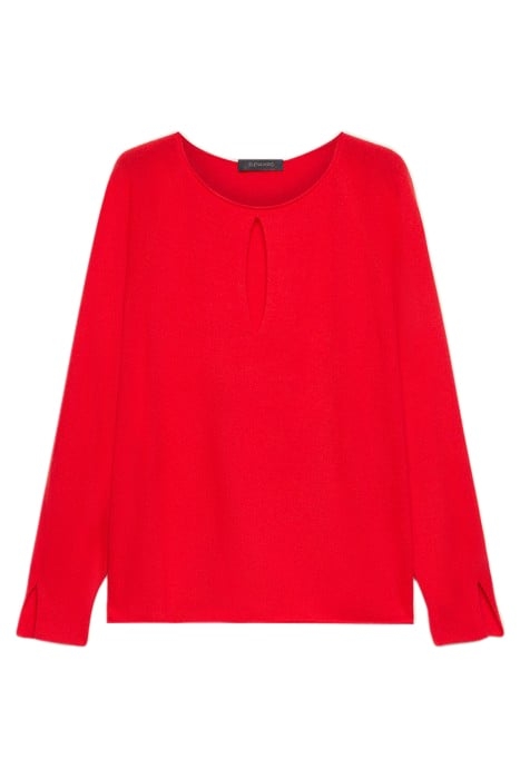 SWEATER WITH DROP OPENING IN FRONT RED 4