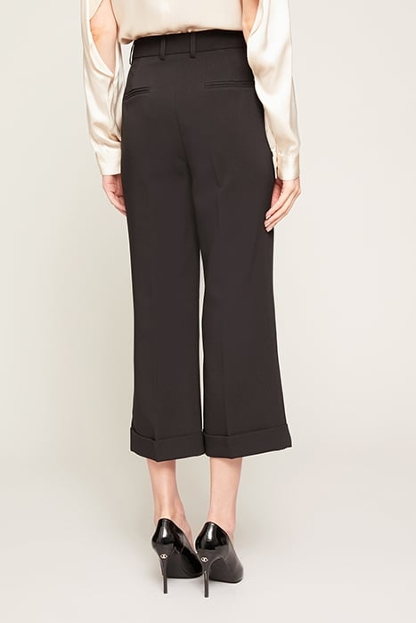 CROPPED TROUSERS WITH TURN-UP BLACK 2