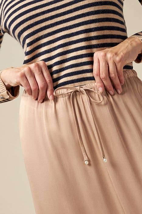 SATIN MIDI SKIRT NATURAL 4