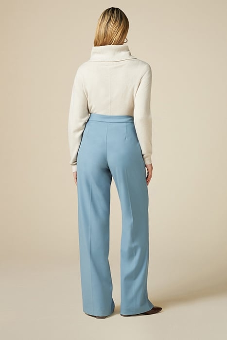 FLANNEL PALAZZO TROUSERS BLUE 2