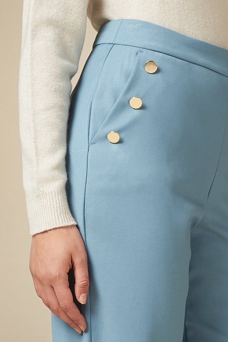 FLANNEL PALAZZO TROUSERS BLUE 4