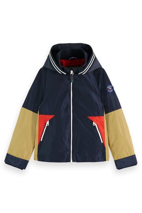 WATER REPELLENT NYLON JACKET WITH DETACHABLE HOOD NIGHT COLO 1