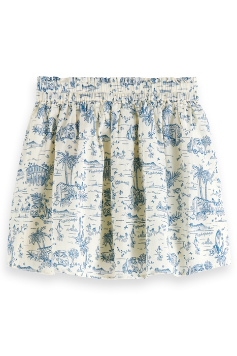 ELASTICATED ALL-OVER PRINTED MINI SKIRT SURF AND SUP 2