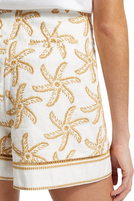 STARFISH EMBROIDERED HIGH-RISE LINEN SHORT STARFISH EMBROIDE 6