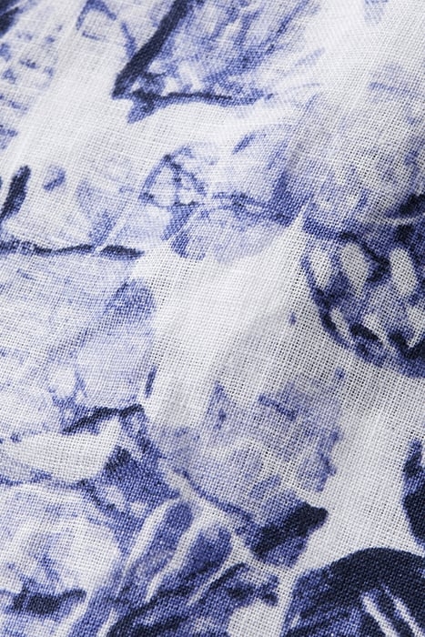 CAMP SHIRT IN LINEN SHELL BATIK BLUE 8