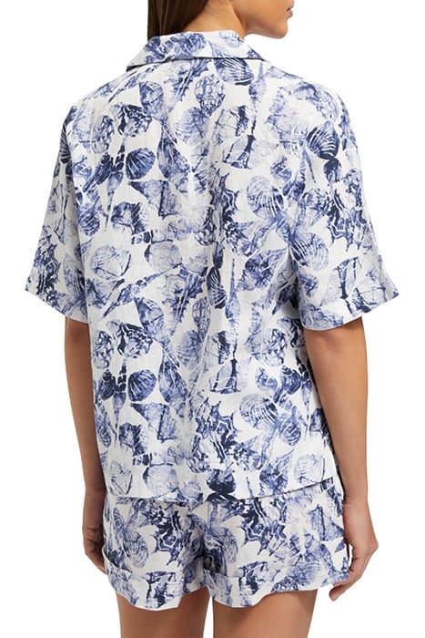 CAMP SHIRT IN LINEN SHELL BATIK BLUE 2
