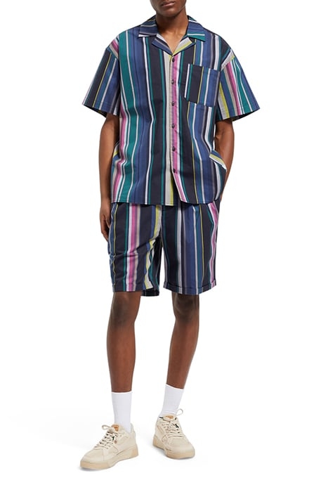 MULTICOLOUR STRIPED FINE COTTO BLACK MULTI STRIPE 3