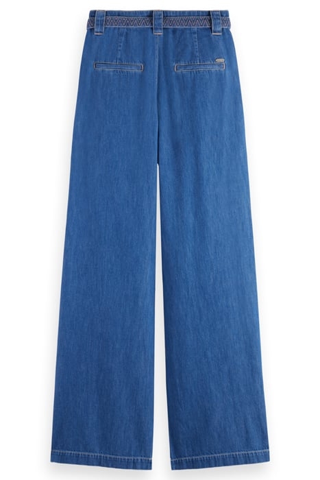 SUMMERY PANT WITH BELT — WASHED INDIGO WASHED INDIGO 4