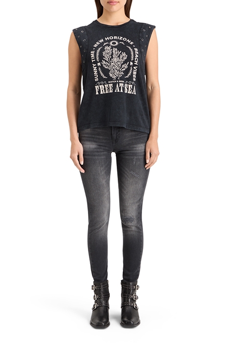 STUDDED PANEL TANK EVENING BLACK 3