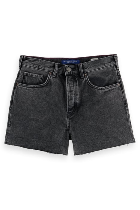 THE RAY 5 POCKET LOW RISE DENIM SHORT — WASHED BLACK 3