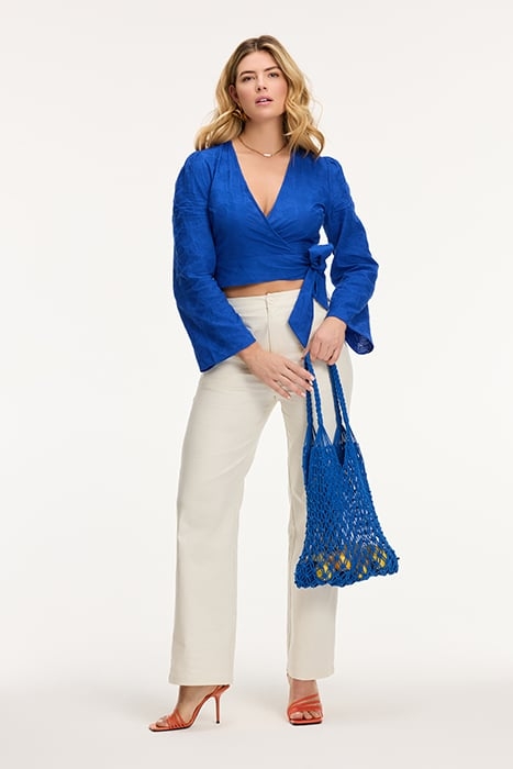 ELUNA BLOUSE TONAL FLOWER EMBRO BLUE TONAL FLOWER EMBRO 8