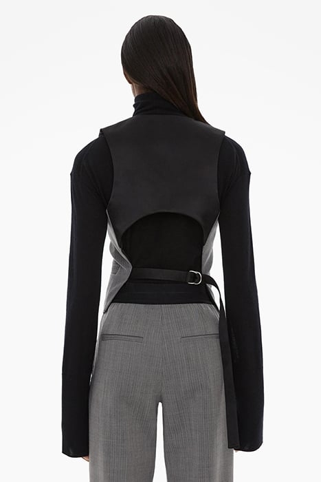 TUX VEST POLYESTER, WOOL, ELASTANE BLACK/WHITE MULTI 2