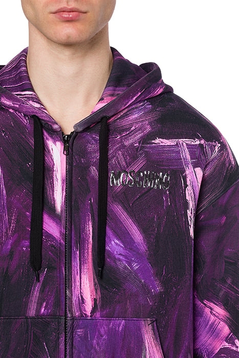 PAINTING ZIP SWEATSHIRT BLACK 4