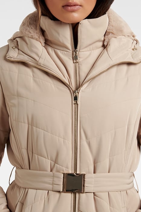 PIA LONGLINE QUILTED PUFFER CAMEL 5