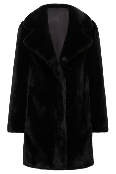 IGGY LONGLINE FUR COAT BLACK 4
