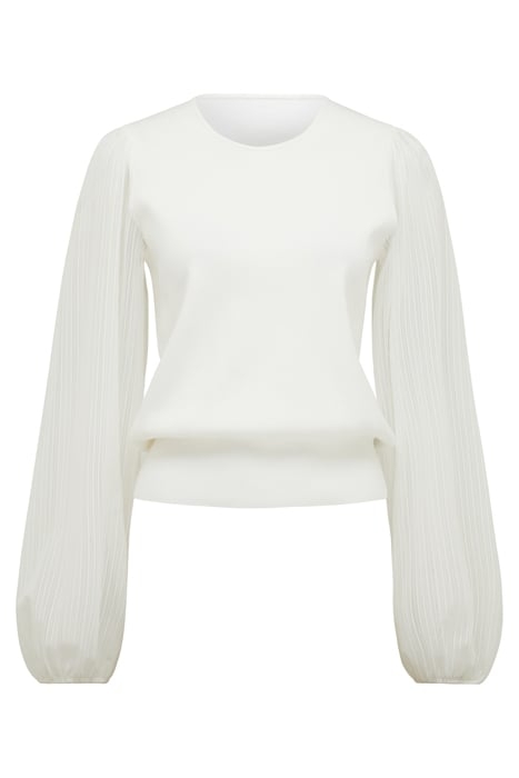 MANDY WOVEN SLEEVE KNIT TOP PORCELAIN 4