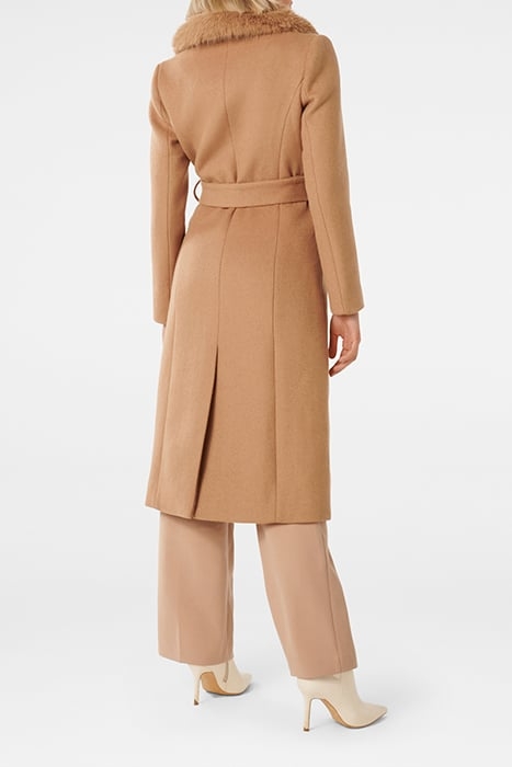 FRANKIE FAUX FUR COLLAR COAT CAMEL 2