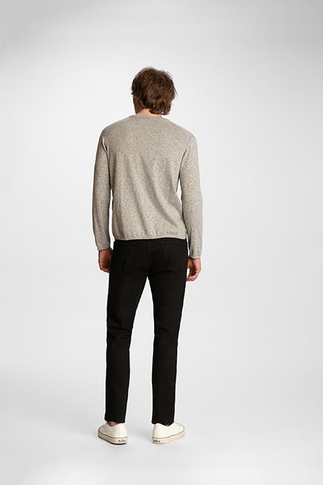 HUNTINGTON LS CREW IN RESERVE DYE COTTON STONE GREY 2
