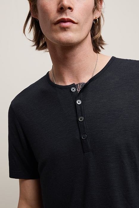 SLIM FIT SS HENLEY MIDNIGHT 2