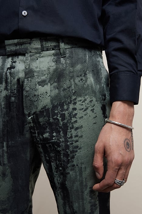 SLIM FIT PANTS WITH WELT HIP POCKET AND MOJITO 2