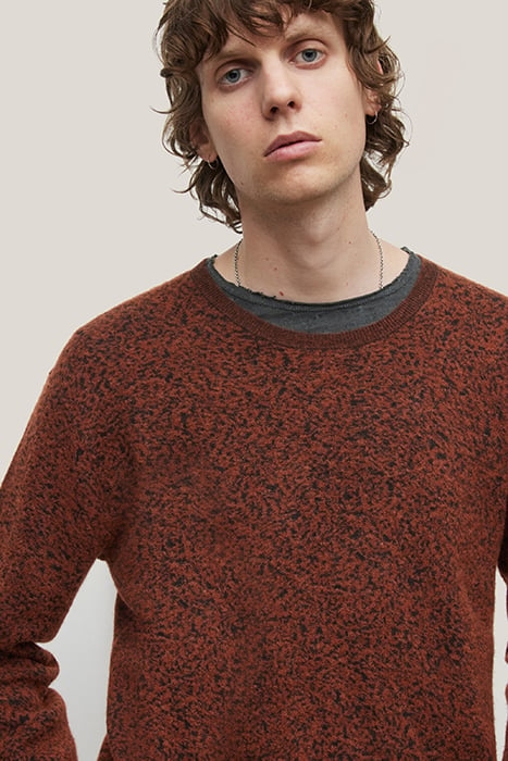 FORSYTH EASY FIT LS MOHAIR CREW NECK WIT COPPER 2