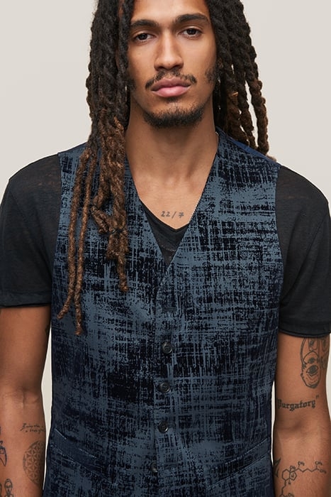 WOOSTER VEST FRONT BODY DARTS VEST WITH NAVY 2