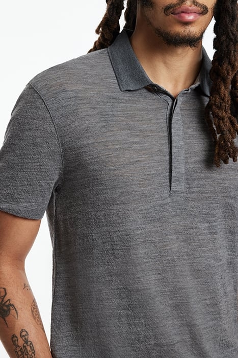 IRWIN REGULAR FIT SS POLO WITH TEXTURE SEAL GREY 3