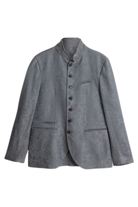 SLIM FIT MULTI BTN CLOSURE JACKET WITH S IRON GREY 2