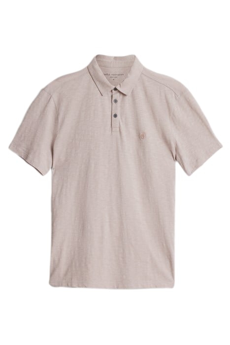 VICTOR SS SLUB CTN POLO W PEACE SIGN EMB DRIED PETAL 2