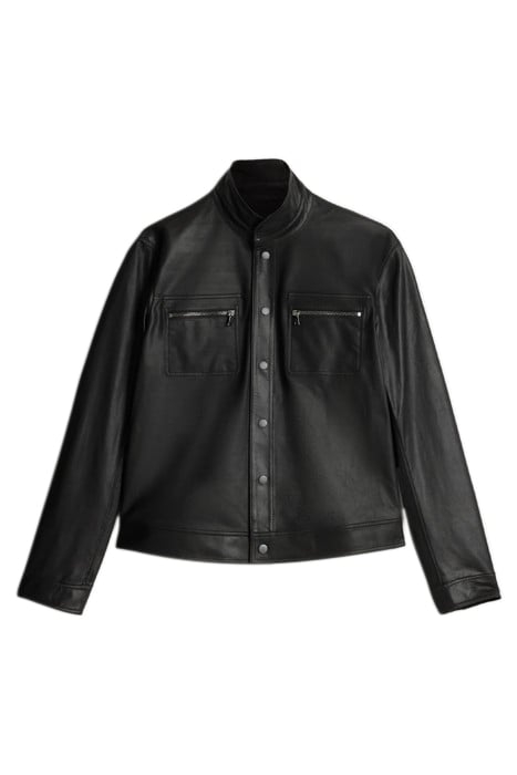 SNAP DOWN REVERSIBLE JACKET WITH WIRE IN BLACK 3