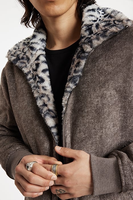 MONTEIRO EASY FIT ZIP UP JACKET WITH FUR DESERT SAND 3