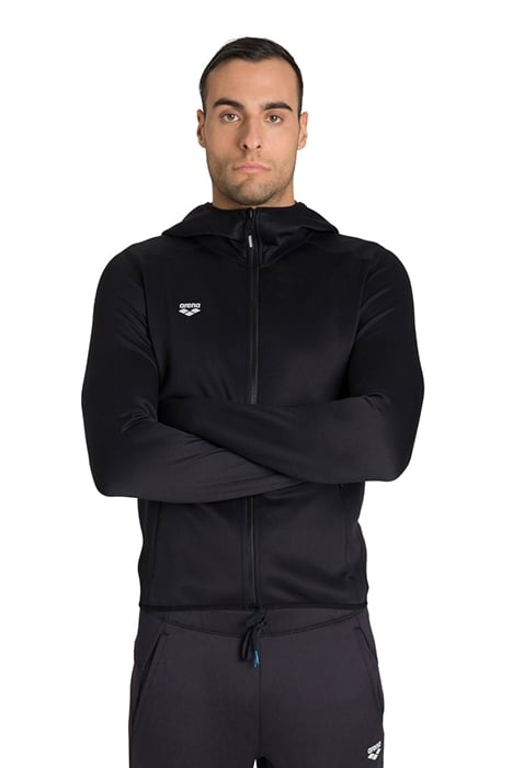 M HOODED SPACER REVERSIBLE F/Z JACKET BLACK-IRIDESCENT STRIP 1