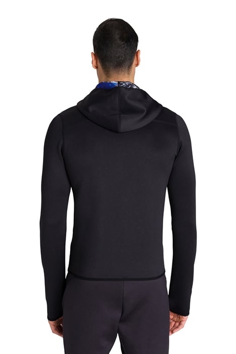 M HOODED SPACER REVERSIBLE F/Z JACKET BLACK-IRIDESCENT STRIP 2