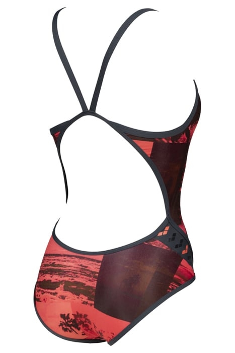 W PRINTED ICONS TEAM STRIPE SUPERFLY BAC ASPHALT-FLOREALE MU 4