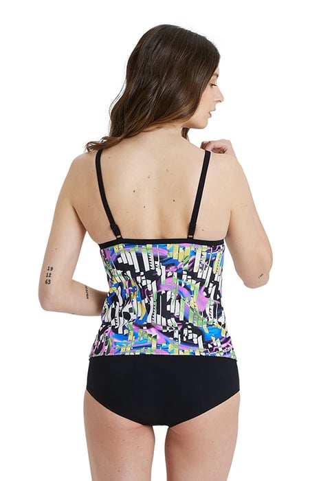 WOMEN'S BODYLIFT TANKINI CAROLINA C-CUP BLACK MULTI-BLACK 2