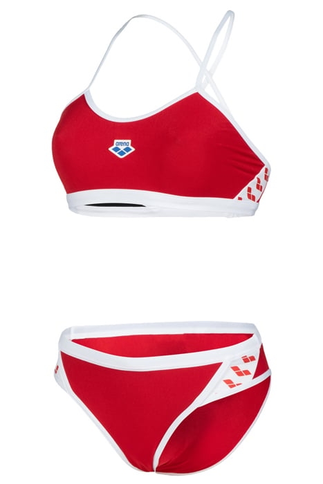 WOMEN'S ARENA ICONS BIKINI CROSS BACK SO RED-WHITE 6