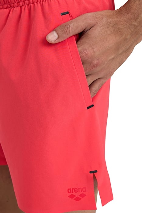 MEN'S ARENA EVO BEACH SHORT SOLID FLUO RED 7