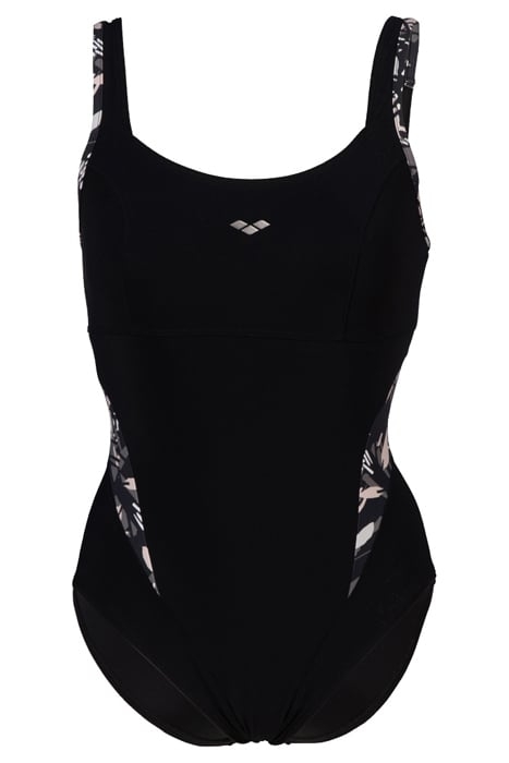 WOMEN'S BODYLIFT SWIMSUIT FRANCY STRAP B BLACK-WHITE MULTI 4