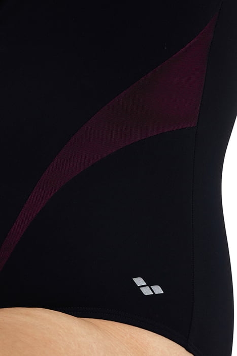 W ISABEL LIGHT CROSS BACK ONE PIECE PLUS BLACK-ROSE VIOLET 7