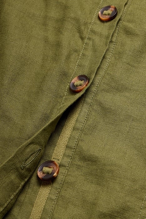 ADELE LINEN JACKET DARK GREEN 4