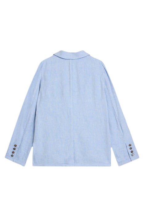 LOREN LINEN BLEND BLAZER CHAMBRAY BLUE 3