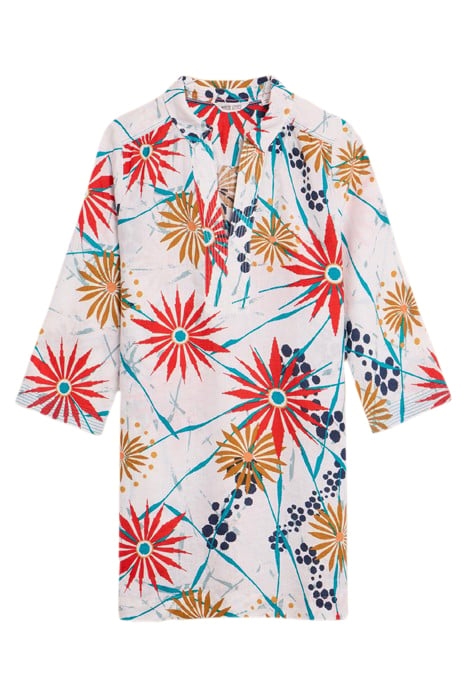 BLAIRE LINEN TUNIC IVORY PRINTED 2