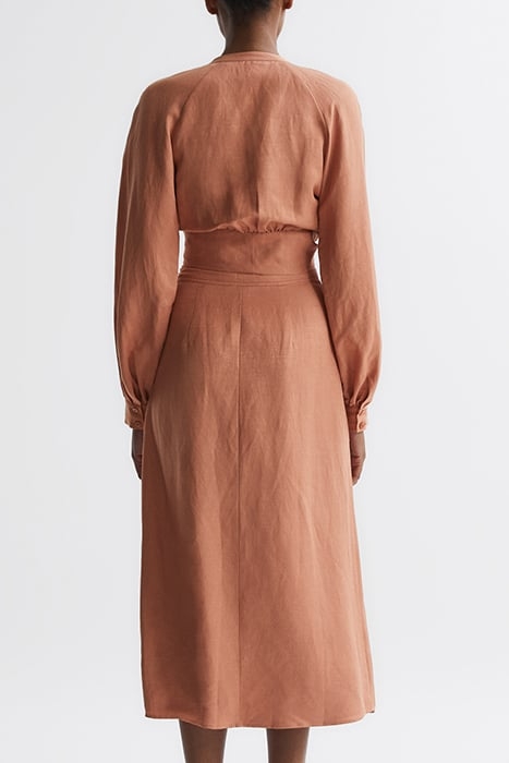 AXELLE-LINEN SKIRT RUST 3