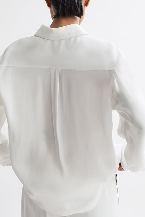GINA-SIDE BUTTON-DOWN SHIRT IVORY 2